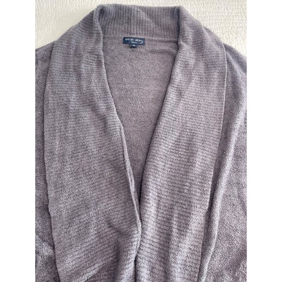 Barefoot Dreams CozyChic Lite Cardigan Plus SZ 2X Open Front Gray Pockets - Picture 3 of 10